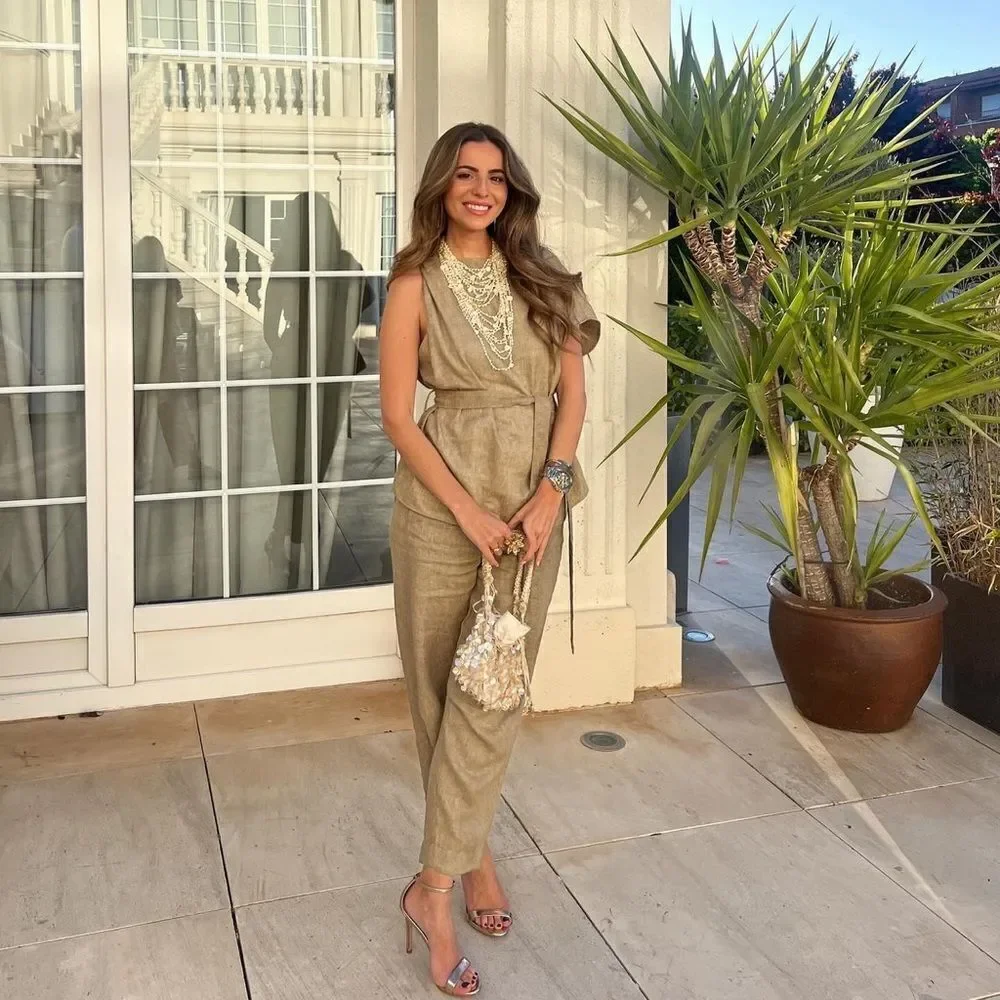 ZARA LINEN BLEND PANTS ZW COLLECTION